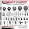 Service Caster 6'' Gray Polyurethane Wheel Swivel 7/16'' Grip Ring Stem Caster with Brake SCC-GR20S614-PPUB-TLB-716138 - alternate 3